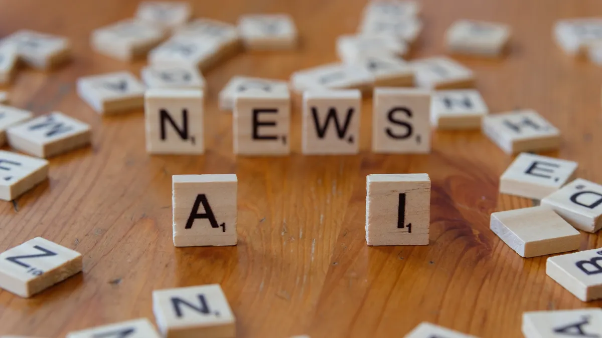 Affiliate Disclosure for AI Writing Reviews — AI News Concept with Scrabble Letters