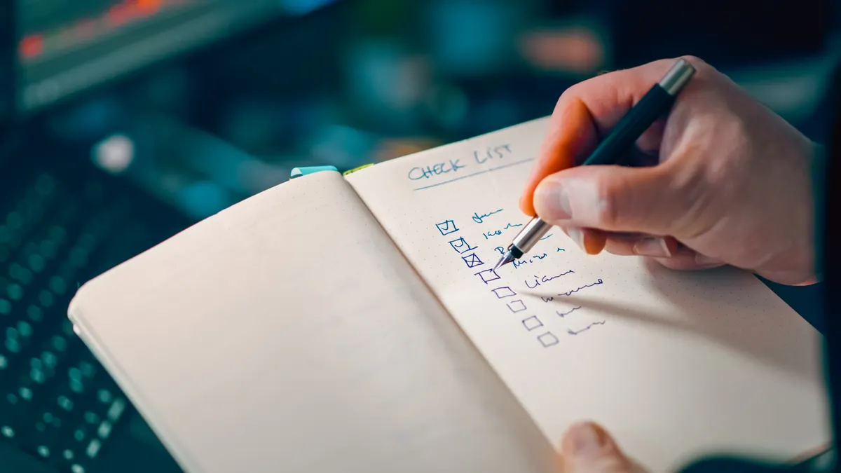 How We Check Claims in AI Writing SaaS Marketing — Writing in Notebook with Checklist for Task Management